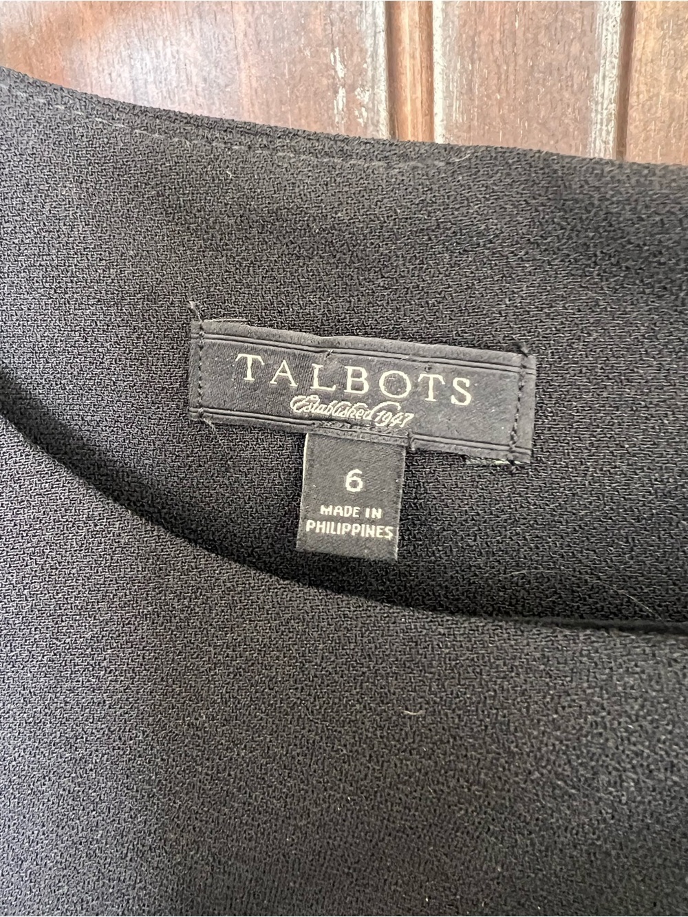 Talbots Black Sleeveless Belted Ruffle-Hem Mini Dress - Picture 2 of 4
